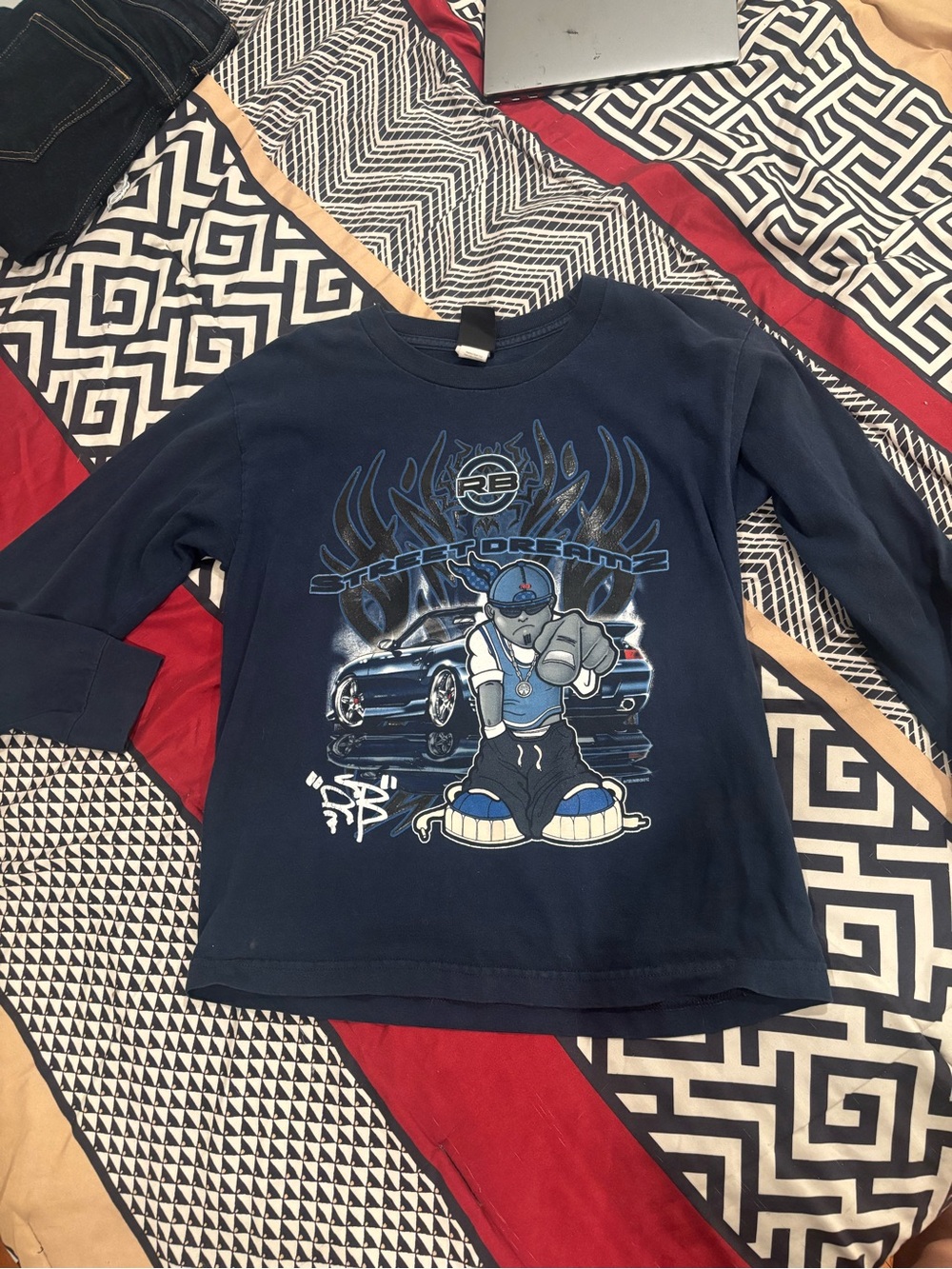 Kids' Navy 'Street Dreamz' Graphic Long-Sleeve Shirt